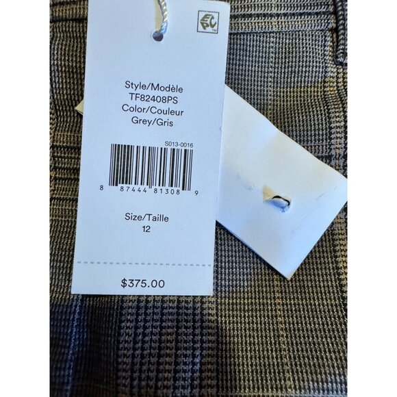 Derek Lam 10 Crosby Womens Gray Plaid Mini Skirt Size 12 Button & Zipper Closure - Picture 7 of 10